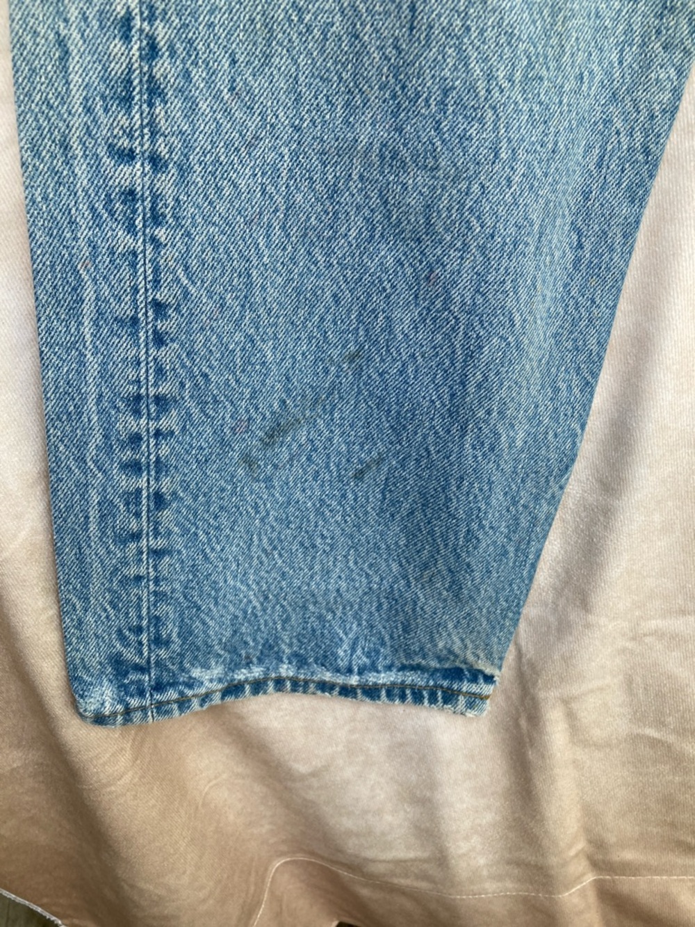 Levi's Light Wash Straight Leg Jeans with Multicolor Patchwork. Vintage 80’s - Picture 8 of 12